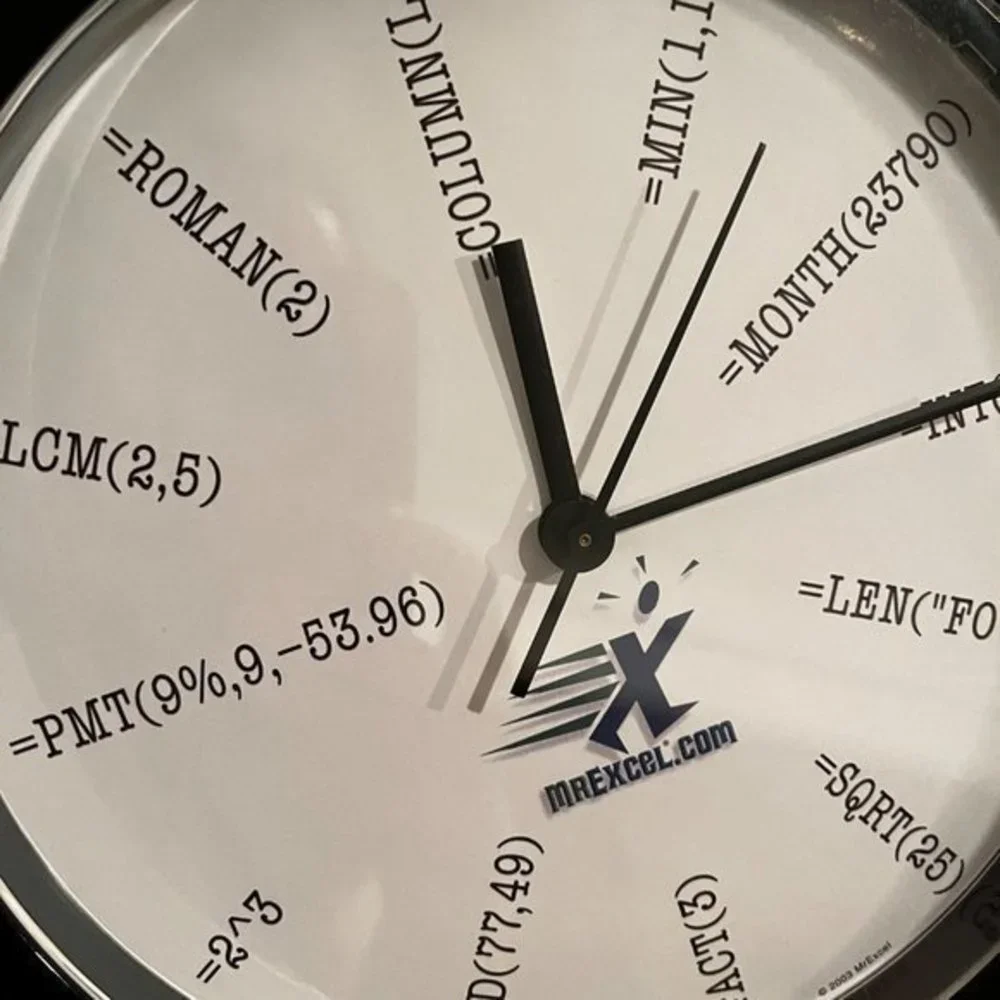 Excel Themed Wall Clock‎ (Great Gift! Fun for a Home Office) (new/h/o)